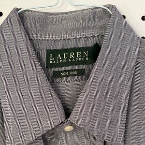 Lauren Ralph Lauren Black and White Herringbone Blouse